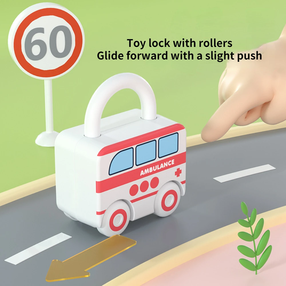 Nummer Match Lock Speelgoed Autospellen Montessori Educatief speelgoed Kinderen leren slot met sleutel Treinspel voor kinderen Vroege onderwijshulpmiddelen