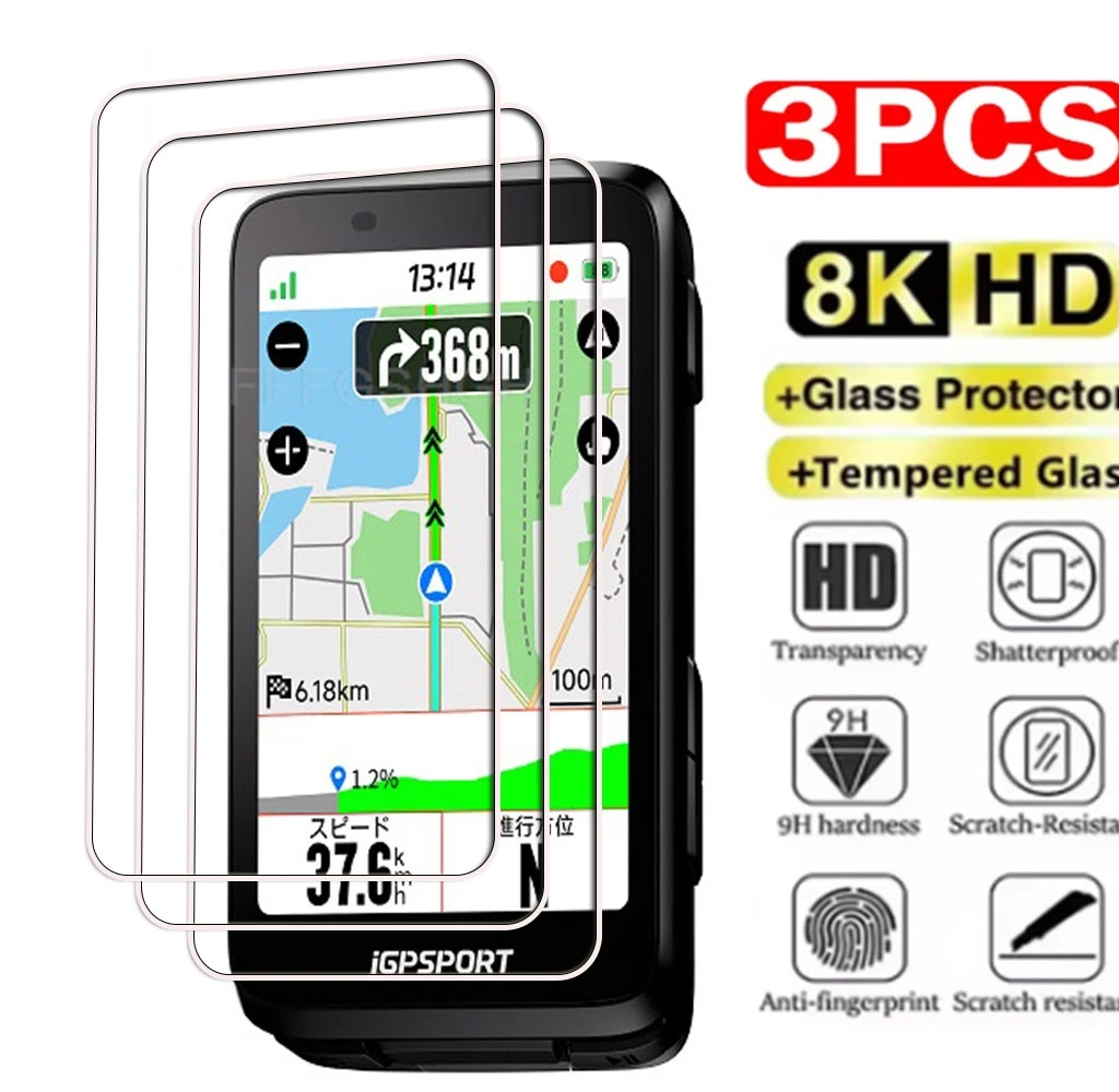 

3PCS 9H HD Tempered Glass For iGPSPORT BiNavi Air BiNaviAir IGS800 GPS Bike Computer Screen Protector Cover Film