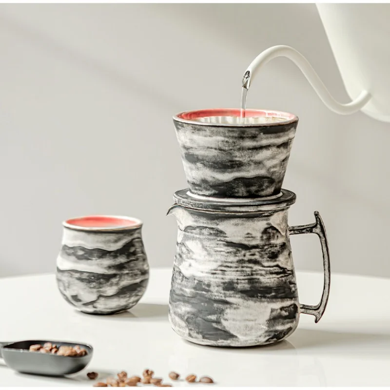 Limited Edition Timemore X Luoshan Youwu Ceramic Dripper Lanyard Cup Tasting Cup Mouth Cup Artist Series Coffee Brewing Set