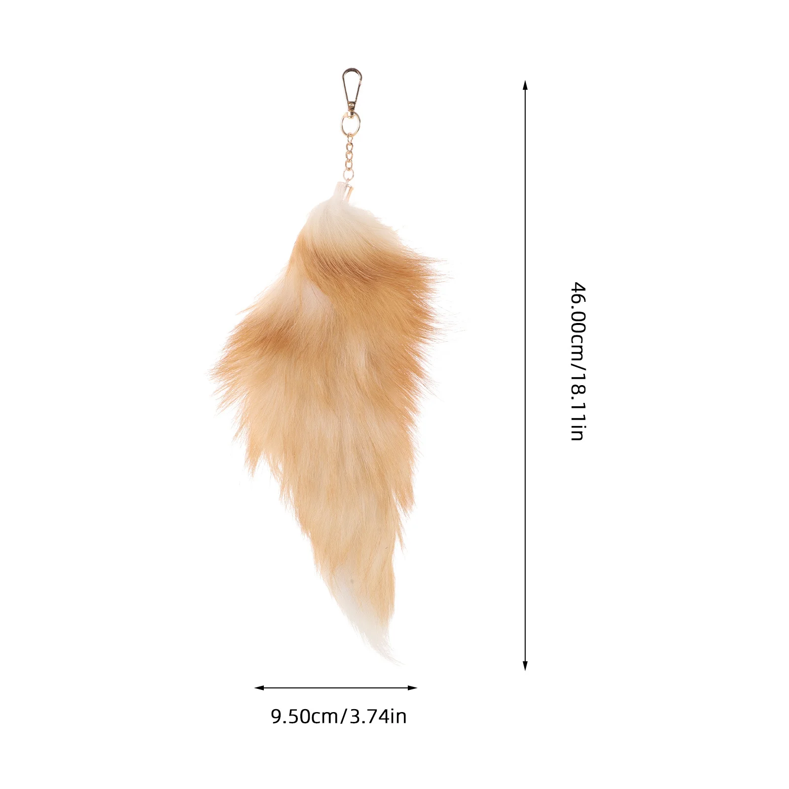 Breloczek z ogonem lisa, zawieszka z ogonem zwierzęcia, dekoracja do torby, ozdoba do zawieszenia na plecak, klucze od samochodu, telefon, miękki, lekki, uroczy zapięcie.