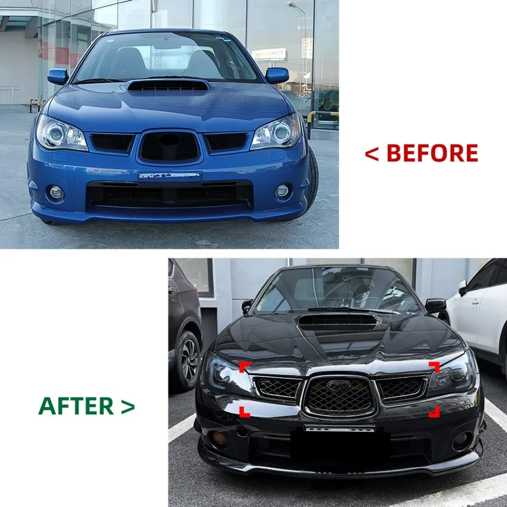 

Glossy Black Car Front Grille Bumper Grill For Subaru Impreza 9th GEN WRX STI 2006-2007 ABS Replacement Grills Car Styling