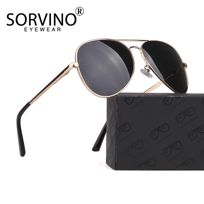 SORVINO Summer Top Aviation Luxury Sunglasses Men Women Brand Cool Mirror Polarized Sunglasses Pilot Glasses Shades UV400