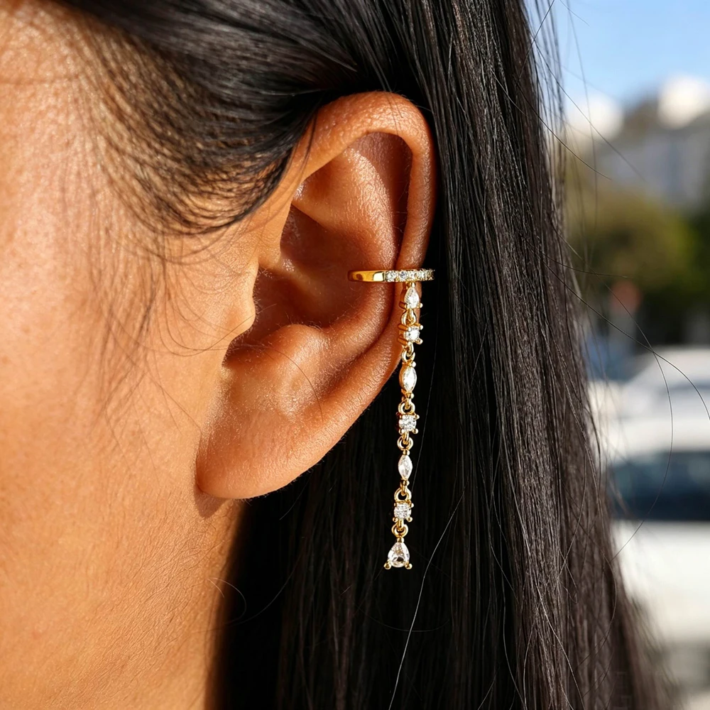 Luxus funkelnde Bling 5A CZ gepflastert bunte Zirkonia Kreis Linien Ohrstecker 2025, geometrische Mode Frauen Mädchen Schmuck – Detail 26