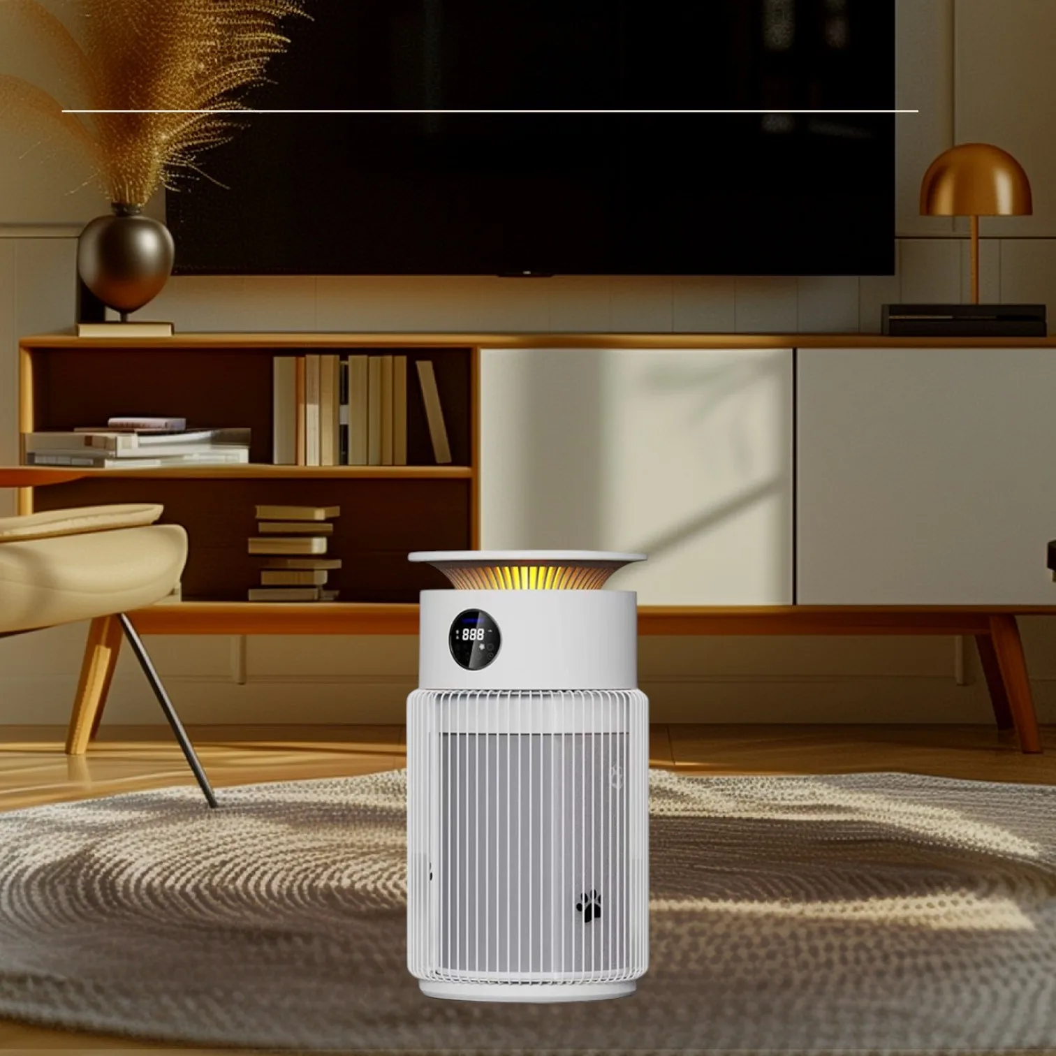 

Activated Carbon HEPA Air Purifier with Grilled Cover Design for Pets Hair Smoke and Dust Removal