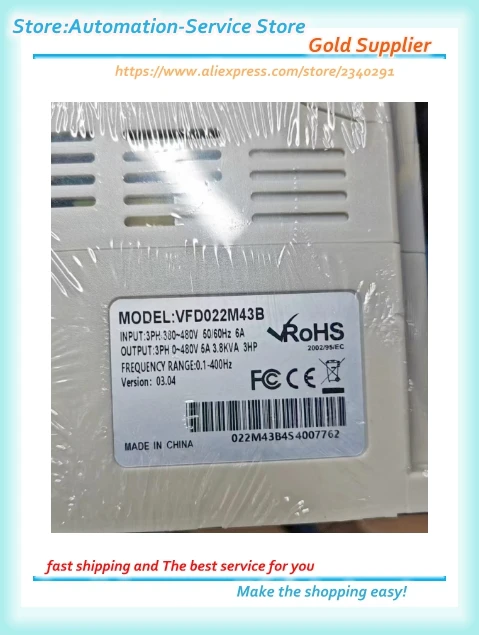 

VFD022M43B 380V 2.2KW 3HP New Boxed Original Drive In Stock