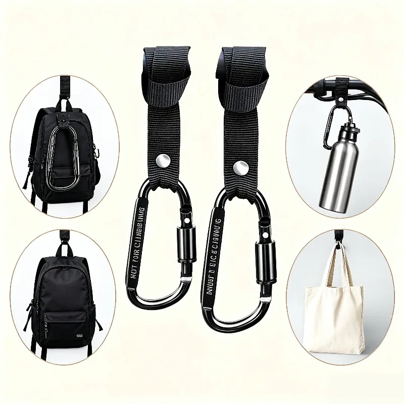 Heavy Duty E-Bike Scooter Handlebar Hook Aluminum Lockable Carabiner Multipurpose Hanger For Helmet Handbag Shopping Bag view 6