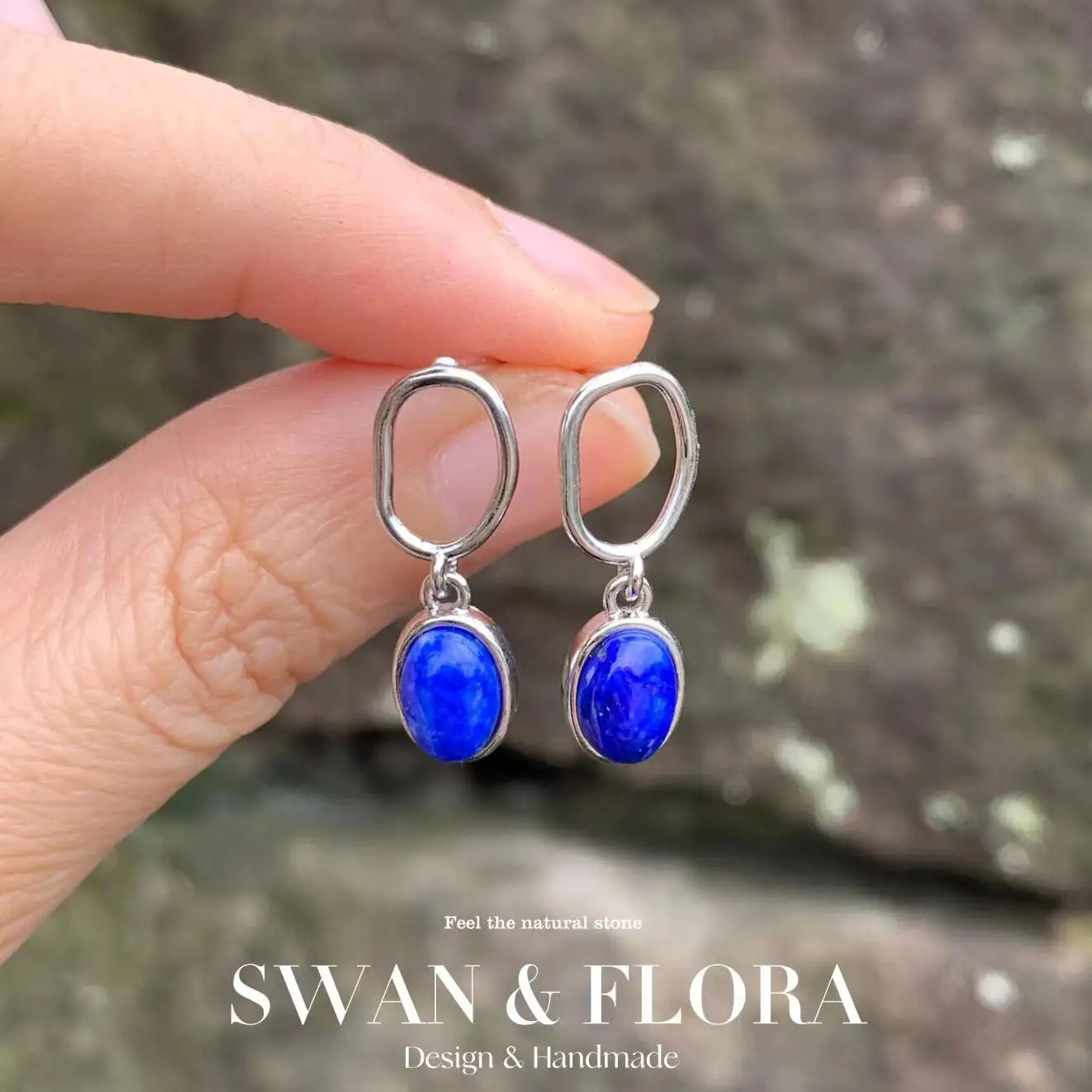 

6MM Natural LAPIS 925 Sterling Silver Stud Earrings For Women Jewelry Gift Simple Jewelry Green