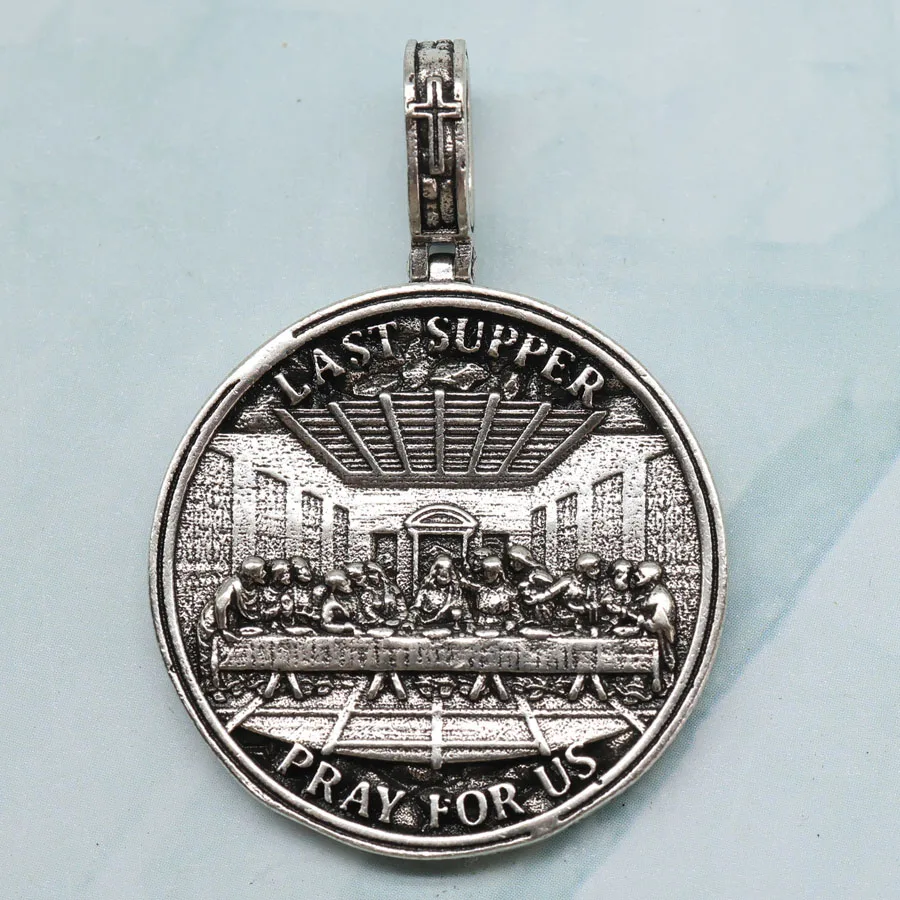 Buy 5 Get 1 Free 41x29mm 10.6g Highly Recommend Jesus Christ The Last Supper Prayer Leonardo Pendant Stainless steel Pendant