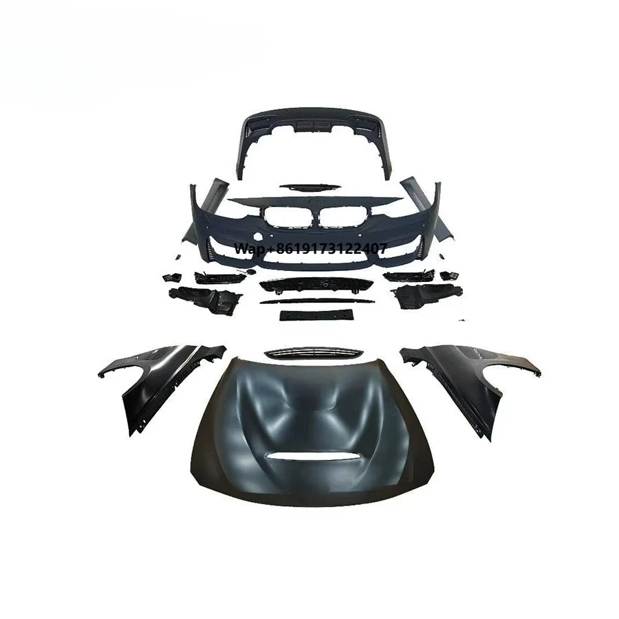 

3 Series F30 M3 Body Kit F30 to M3 Style with Front Bumper Hood Fender Rear Bumper and Side Skirt High Quality PP Body Kit