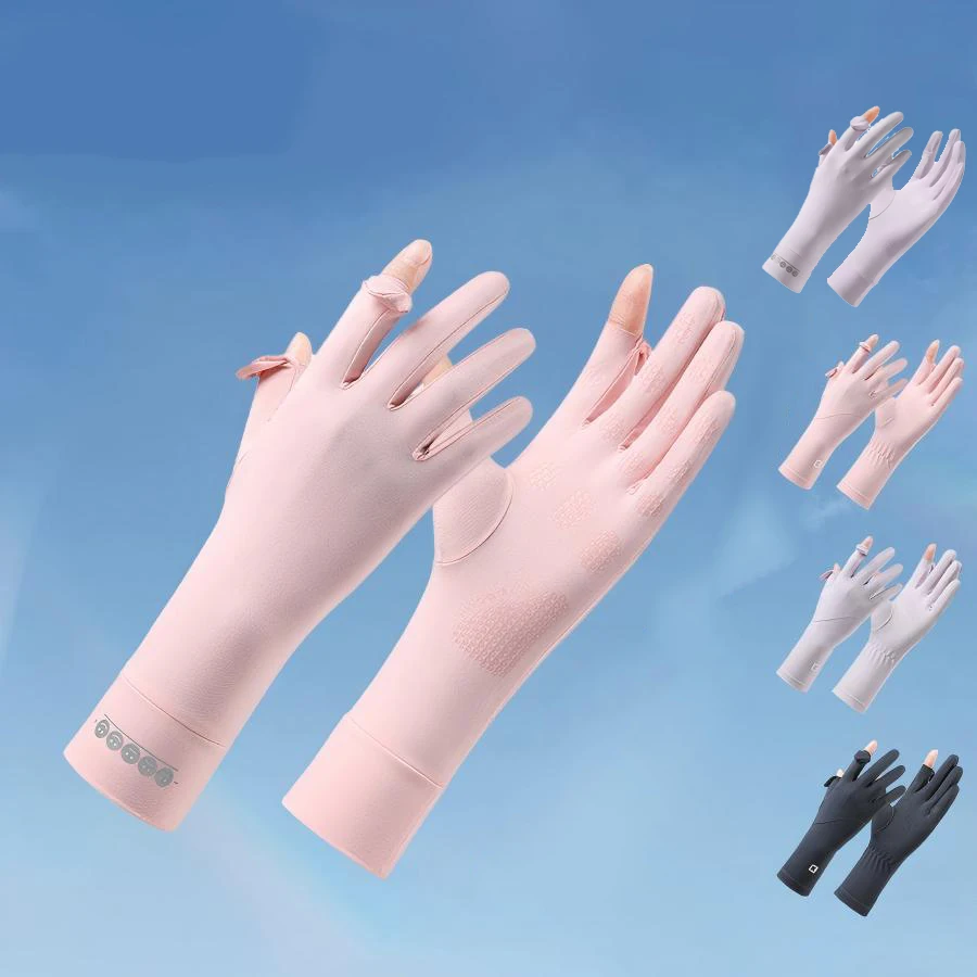 

1Pair Sun Protection Gloves for Women UV Protection Driving Gloves Full Finger Touchscreen Outdoor Gloves