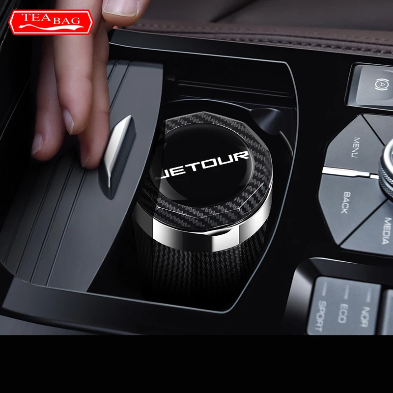 Car Ashtray For Chery Jetour X70 X70S X90 Portable Led Cars Cup Holder Auto Ashtray Cigarette Holder Box Interior Accessories