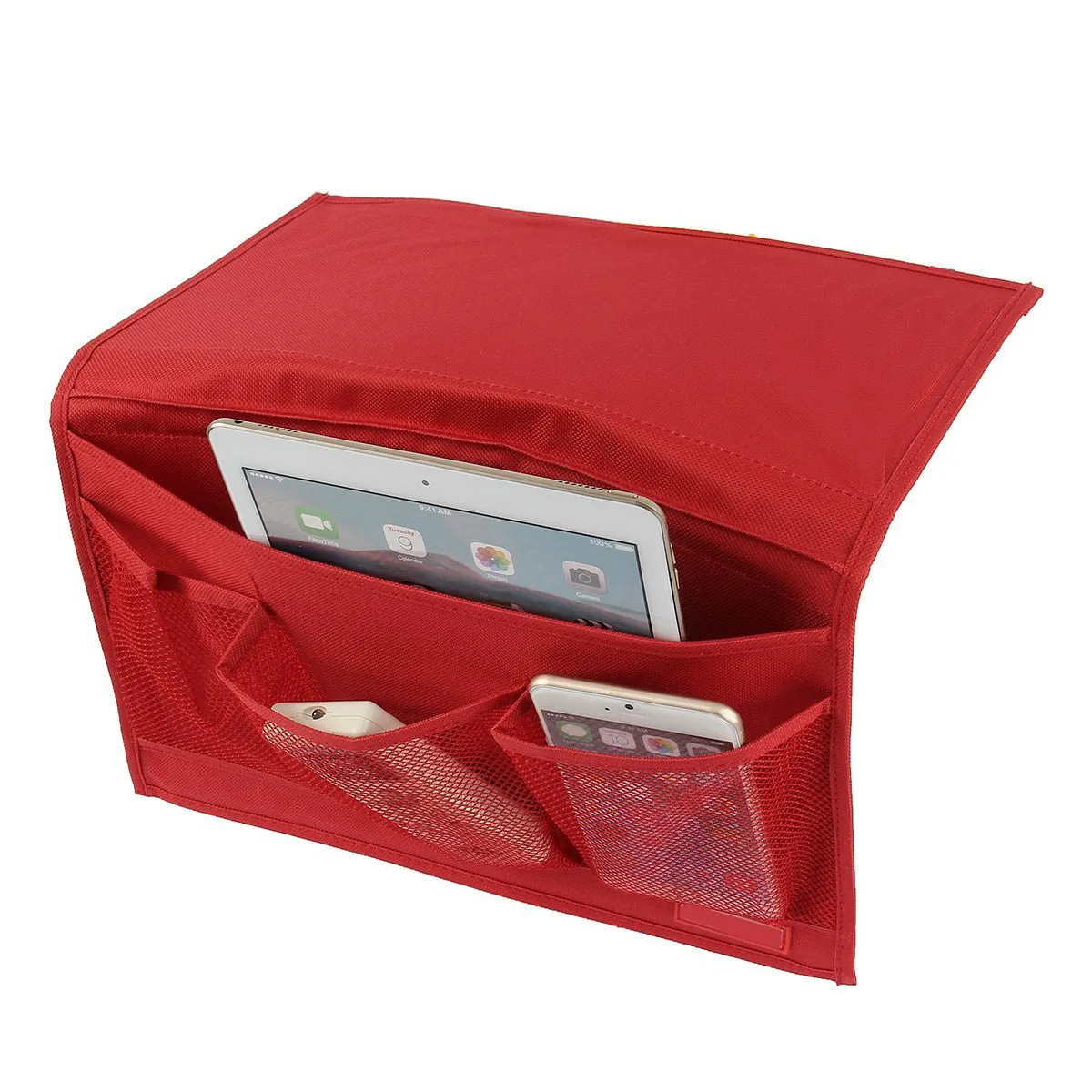 

Pockets Bedside Storage Organizer, 4-Pocket Bedside Chair Desk Cabinet Sofa Slipcovers Hanging Desk Storage Bag for Remote Ma