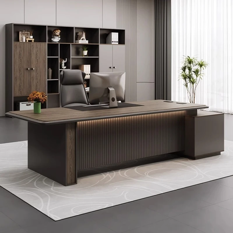 Simple modern boss office desk and chair combination large desk boss table