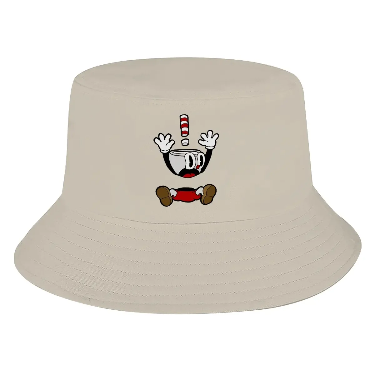 Cuphead Chalice Game Bucket Hat Funny Body Separation Men's Women's Fisherman Cap Hip Hop Beach Sun Fishing Hats