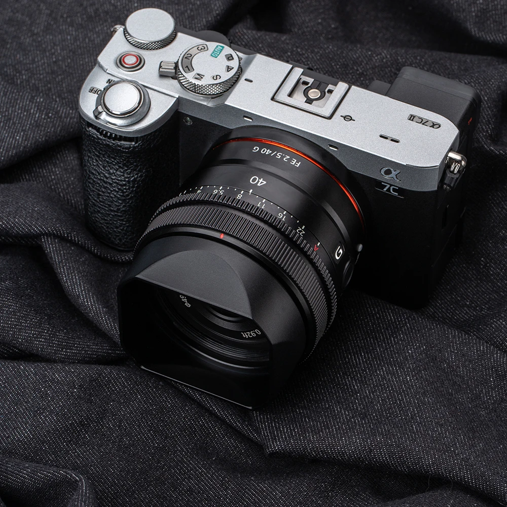 

Square Metal Lens Hood for Sony FE 2.5/50 G FE 2.5/40 G FE 2.8/24 G FE40mm f2G Lens Shade with Cap Replaces ALC-SH165 SH166