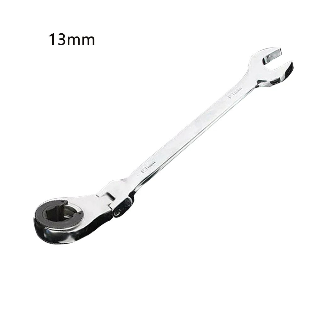 

With Flexible Head Socket Tubing Repair Tool Handheld Reversible Quick Release Spanner Maintainence Adjustable Ratchet Wrench