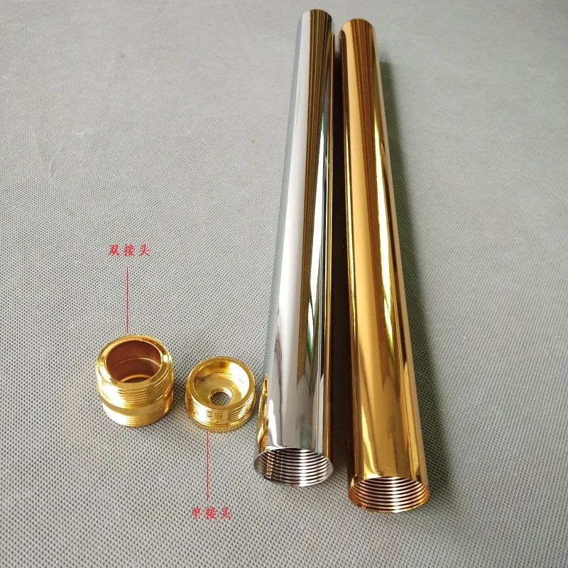 

Диаметр 32 мм, золотая/хромовая железная трубка с внутренним зубом M30, две стороны для люстры/торгового светильника, средний стержень, полая железная трубка, освещение «сделай сам»