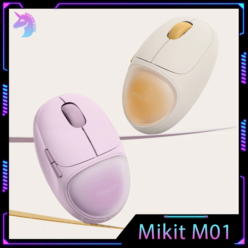 

Беспроводная Bluetooth-мышь Mikit M01, легкая игровая мышь, 2 режима, цветная мышь, 2400dpi, геймерская мышь для офиса, эргономичная, подарок для киберспорта