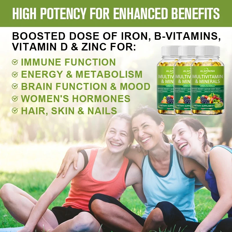 Comprehensive Multivitamin to Support Heart Hair Skin ＆ Nail Health levels Enhance Daily Nutrition Improve Immunity and Energy