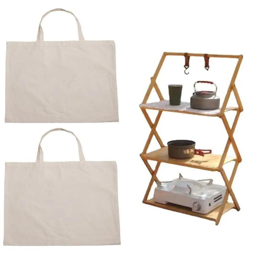 

Canvas & Cotton Outdoor Camping Storage Bags Durable Carry Bags Shelf Organizing Function Portable Outdoor Storage Totes