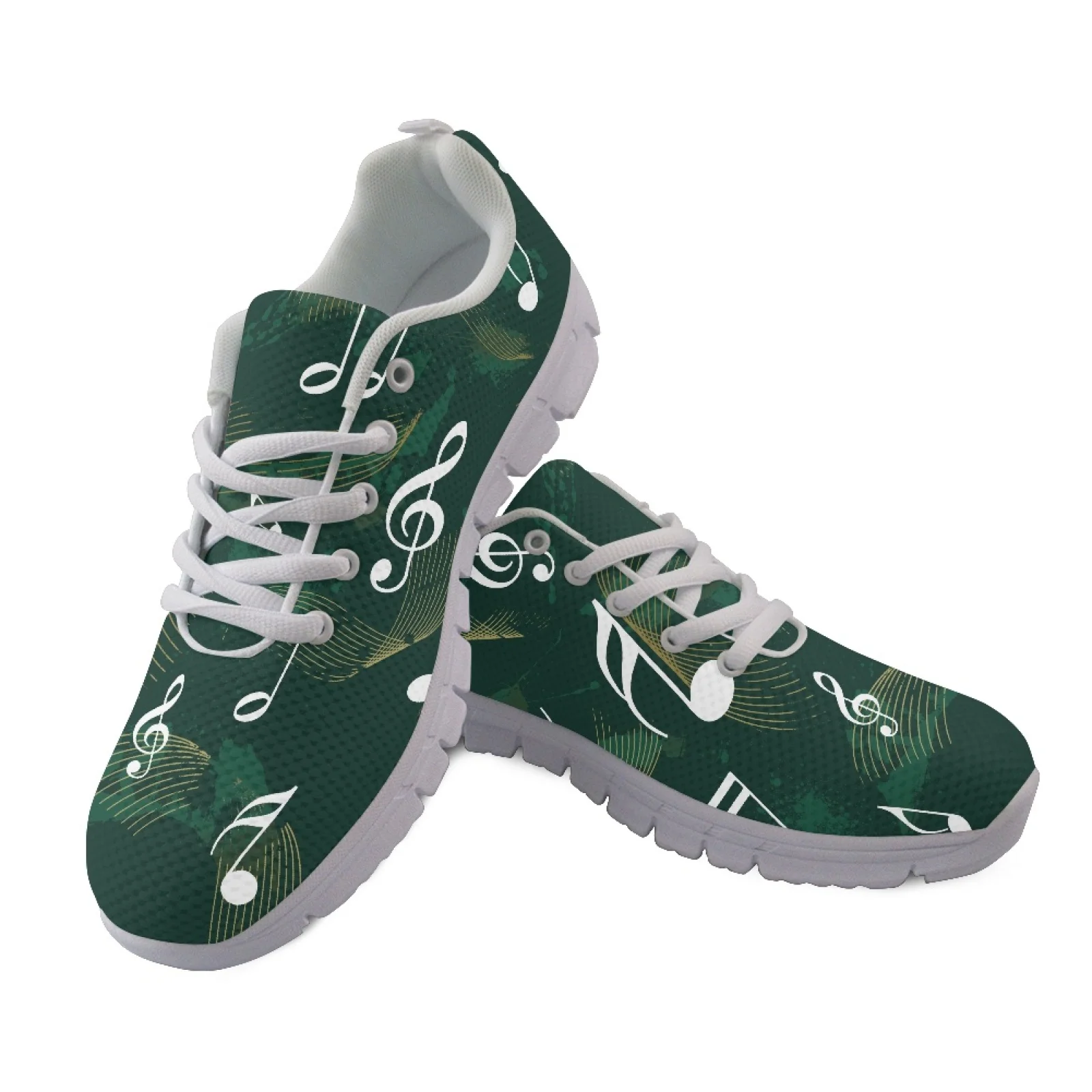 Coloranimal Music Note Pattern Fitness Shoes Tennis Shoes for Womens Breathable Running Shoes