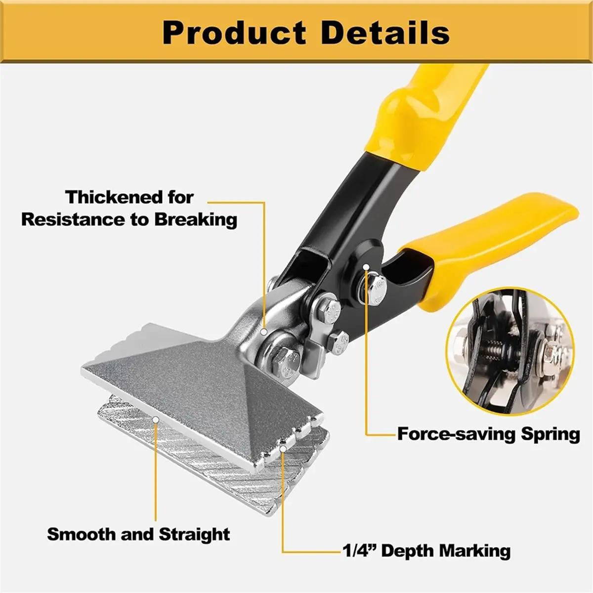 Reliable- 3 Inch Sheet Metal Hand Seamer, Straight Jaw Bender for HVAC, Metalworking & DIY Projects