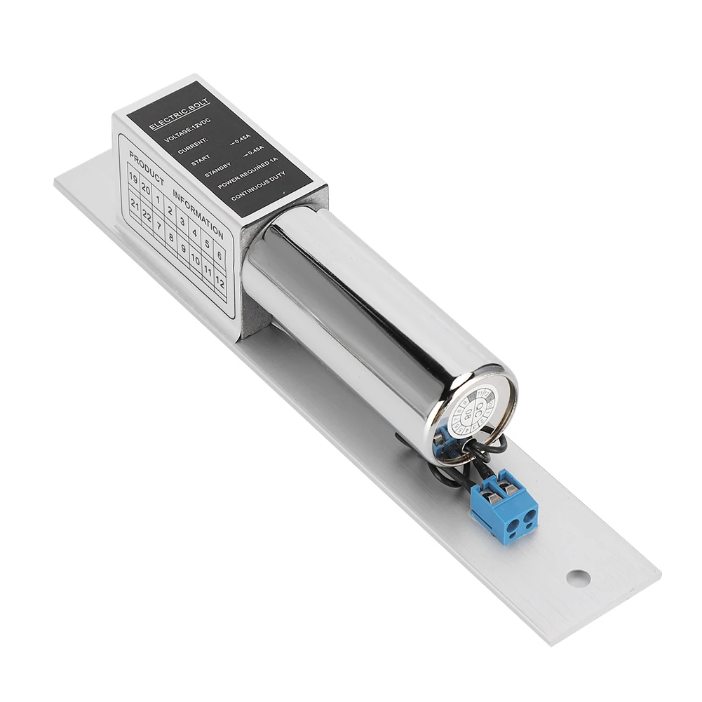 DC12V 2-Wire Normal Temperature Electric Mortise Deadbolt Lock Security Access Control Door Entry System Home Security Equipment