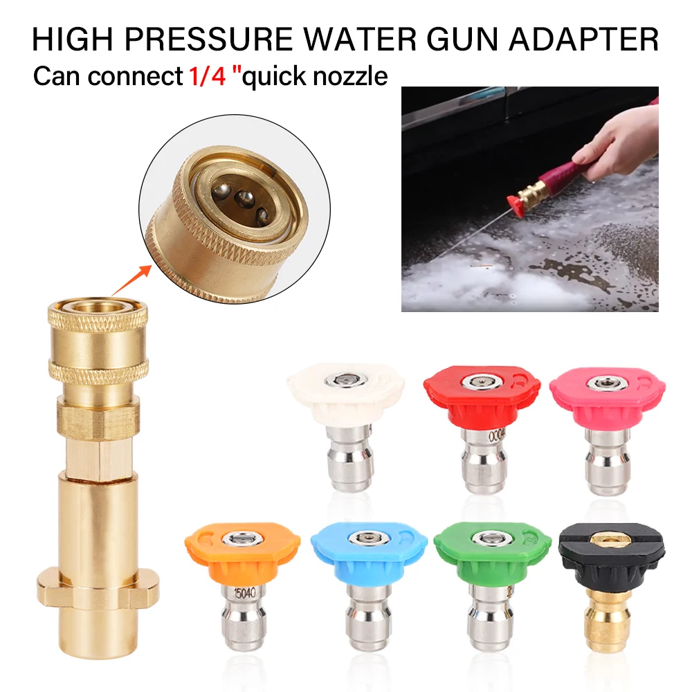 large round head copper aluminum high pressure water gun 08-Kach K series connector nozzle set K2-K7k for foam pot accessories