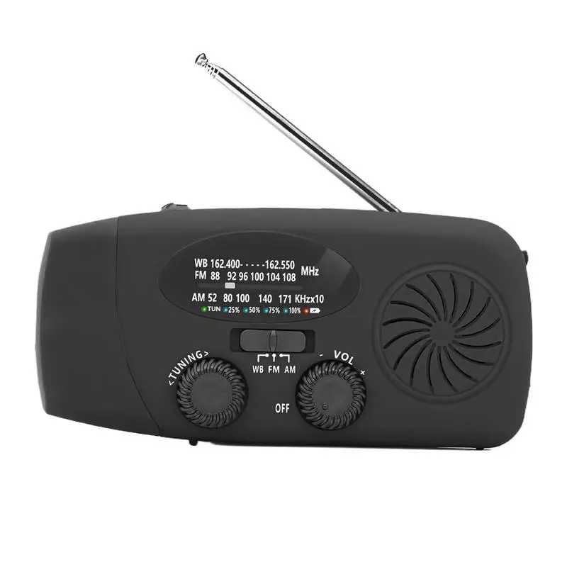 

Weather Alert Radio Waterproof Crank Weather Radio Reusable Outdoor Supplies Multifunctional Survival Gear For Tornado Shelter