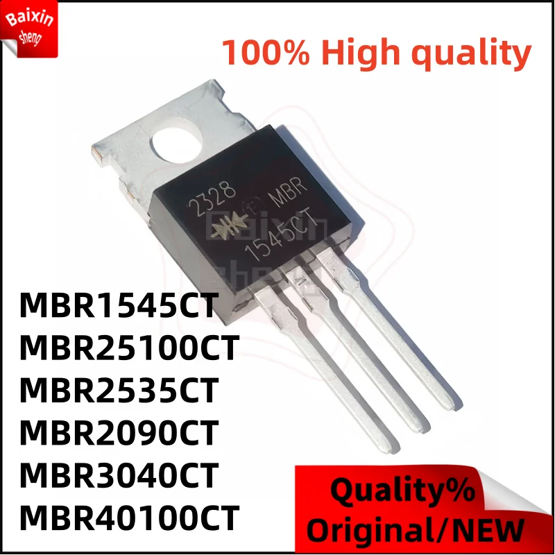

10PCS MBR MBR1545CT MBR1545 MBR2535CT MBR2535 MBR3040CT MBR3040 MBR2090CT MBR2090 MBR25100CT MBR25100 MBR40100CT MBR40100 TO-220