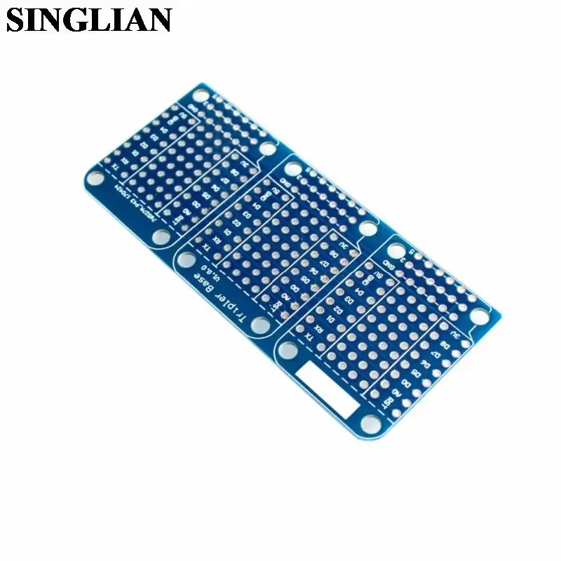 1set Triple Base Shield For D1 Mini Dua Sided Perf Board For Three Conjoined Hole Hole Board Extension Board With Pin