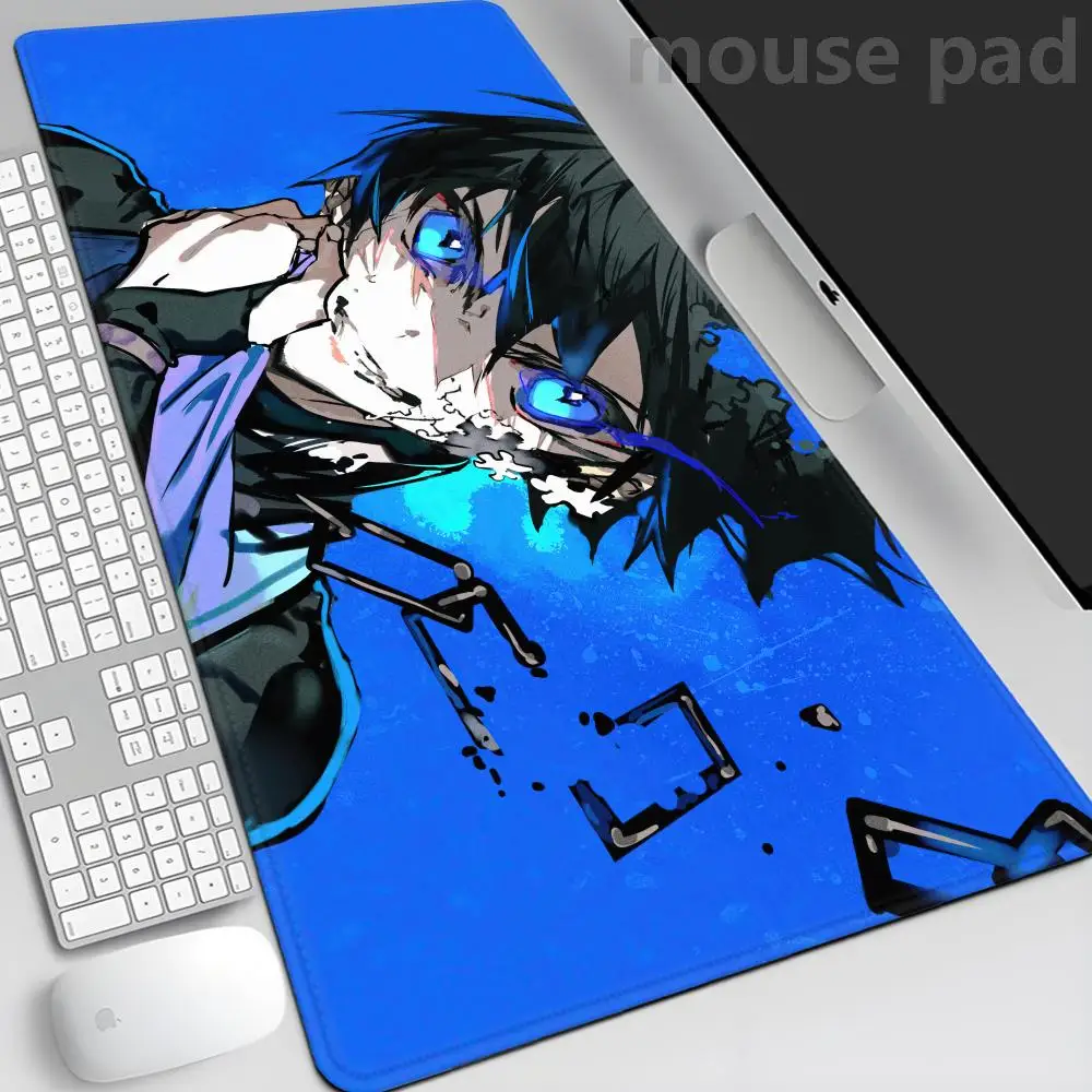 

Mouse Pad Japan Anime Blue Lock Nagi Seishiro Mousepad PC Gamer Keyboard Rug Black And White Laptop Gaming Accessories Desk Mat