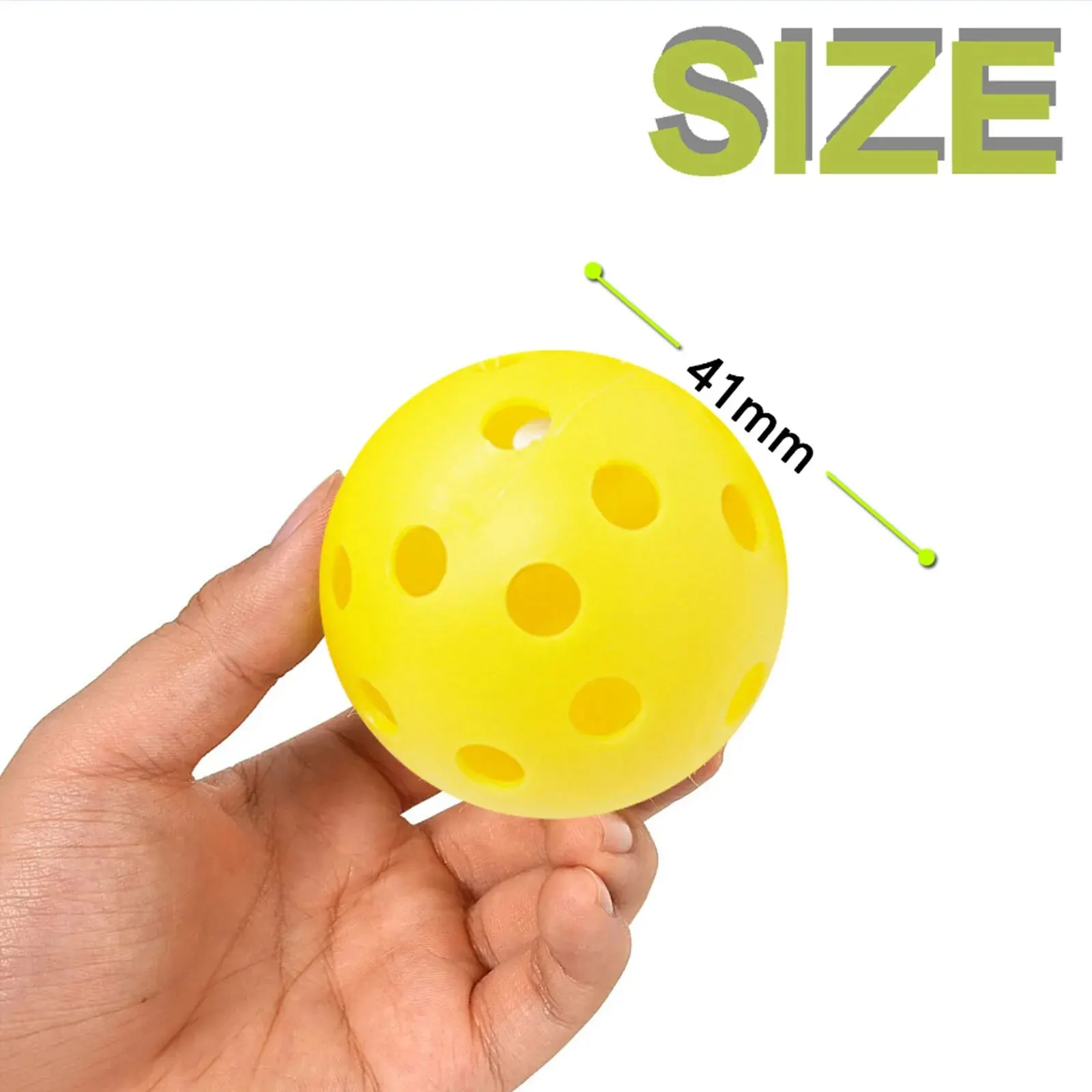 Golf Practice Balls Plastic Colored Value 12 Or 24 Pack, Airflow Hollow Ball 41mm Limited Flight for Indoor Outdoor Training