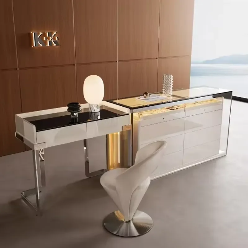 Professional Foldable Modern Wood Multi-purpose Makeup Vanity Table LED Light Mirror Customized Color Bedroom Dressing