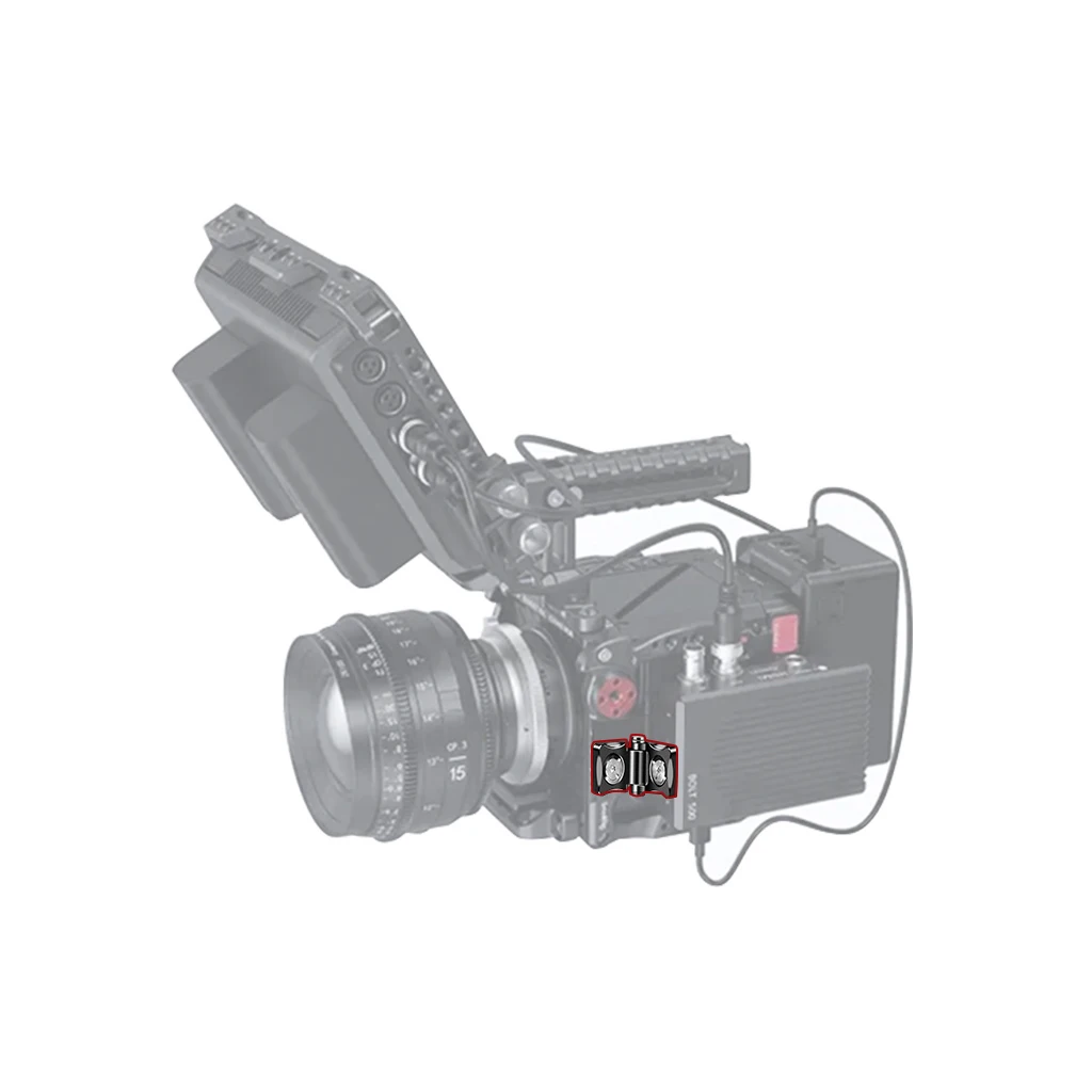 180 ° Drehbare Halterung DSLR Kamera Käfig Rig Verlängerung Halterung 1/4 Schraube Positionierung Loch für Stativ Kopf Monitor Mount Adapter – Detail 1