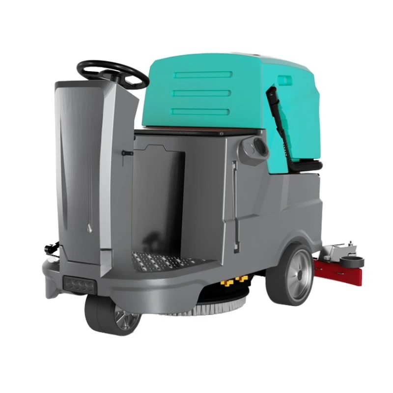 Industrial drive rotary floor washer, commercial vehicle workshop warehouse floor cleaner