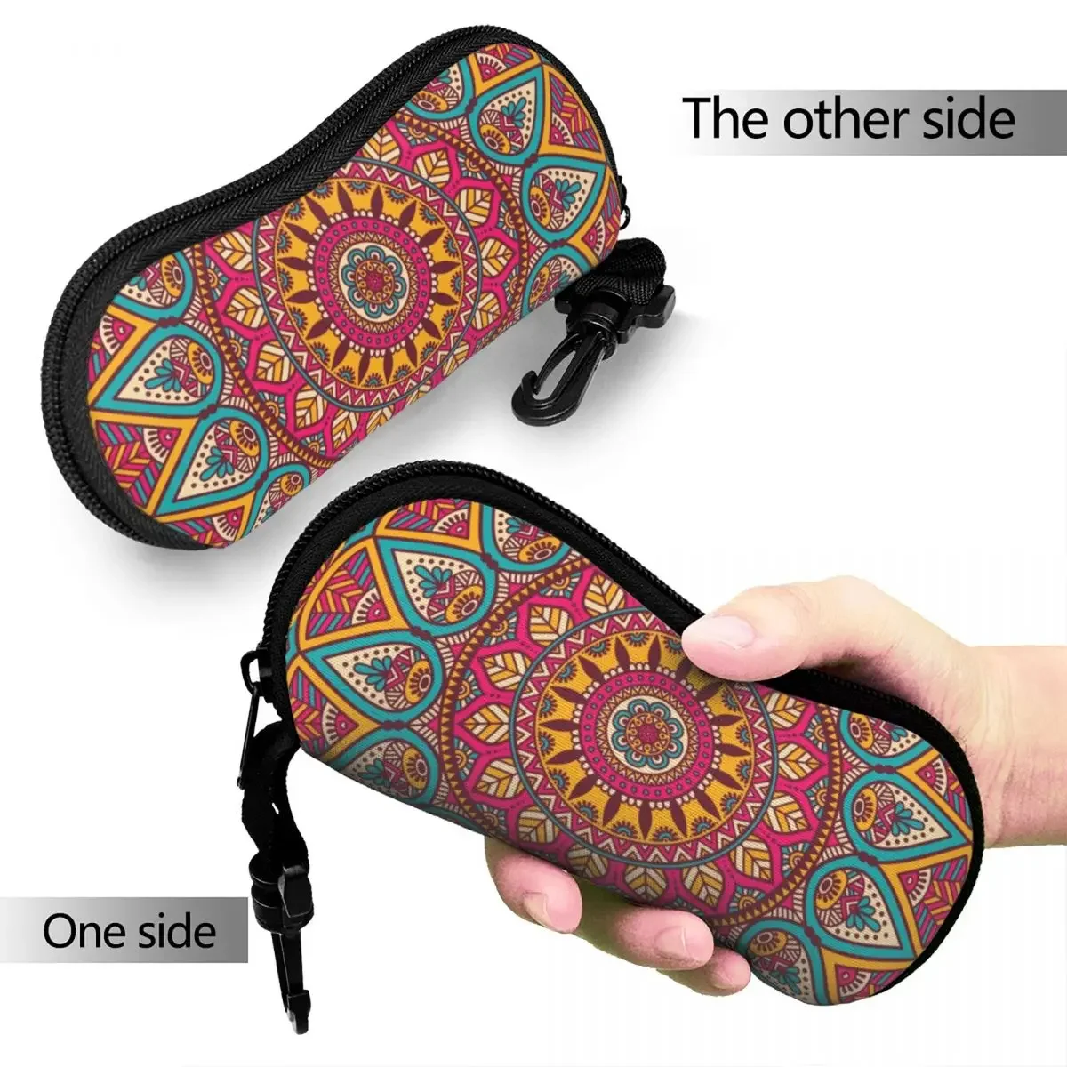 Buddhist Mandala Glasses Case Men Women New Accessories Bohemian Glasses Storage Box Vintage Eyewear Container