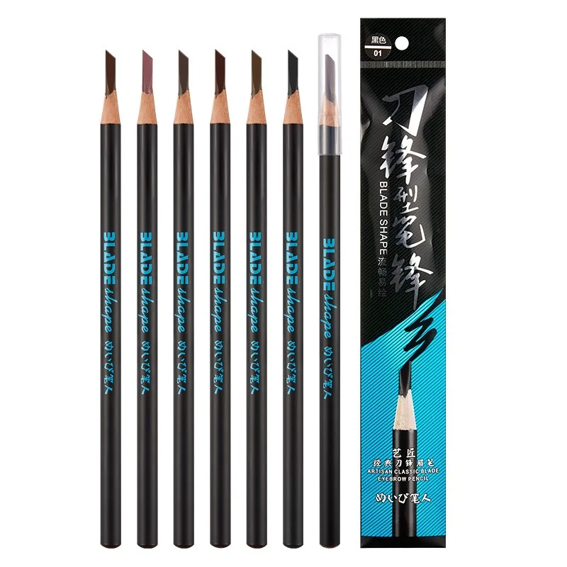 ดินสอเขียนคิ้ว machete แบบคลาสสิค แกนแข็ง กันน้ํา กันเหงื่อ ติดทนนาน ไม่ซีดจาง และเป็นธรรมชาติ