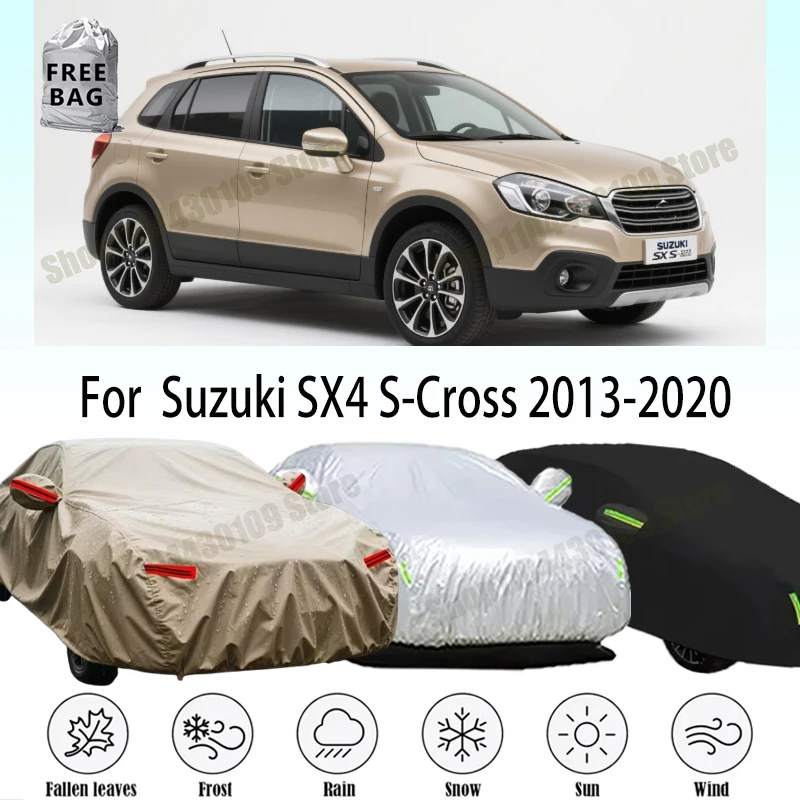 

Car Cover Waterproof All Weather Outdoor Full Car Sun Protection Cover For Suzuki SX4 S-Cross 2013-2020 Car Exterior Accessories