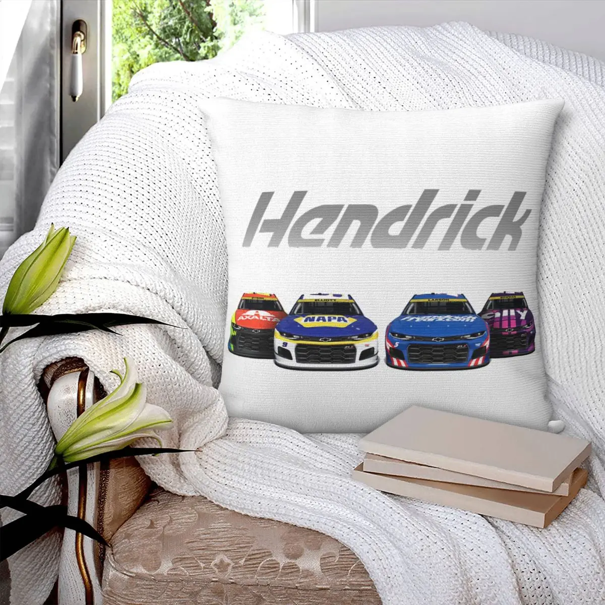 Hendrick Motorsports 2021 Playoffs Edition funda de almohada cuadrada funda de almohada cojín con cremallera almohada decorativa para el sofá del hogar