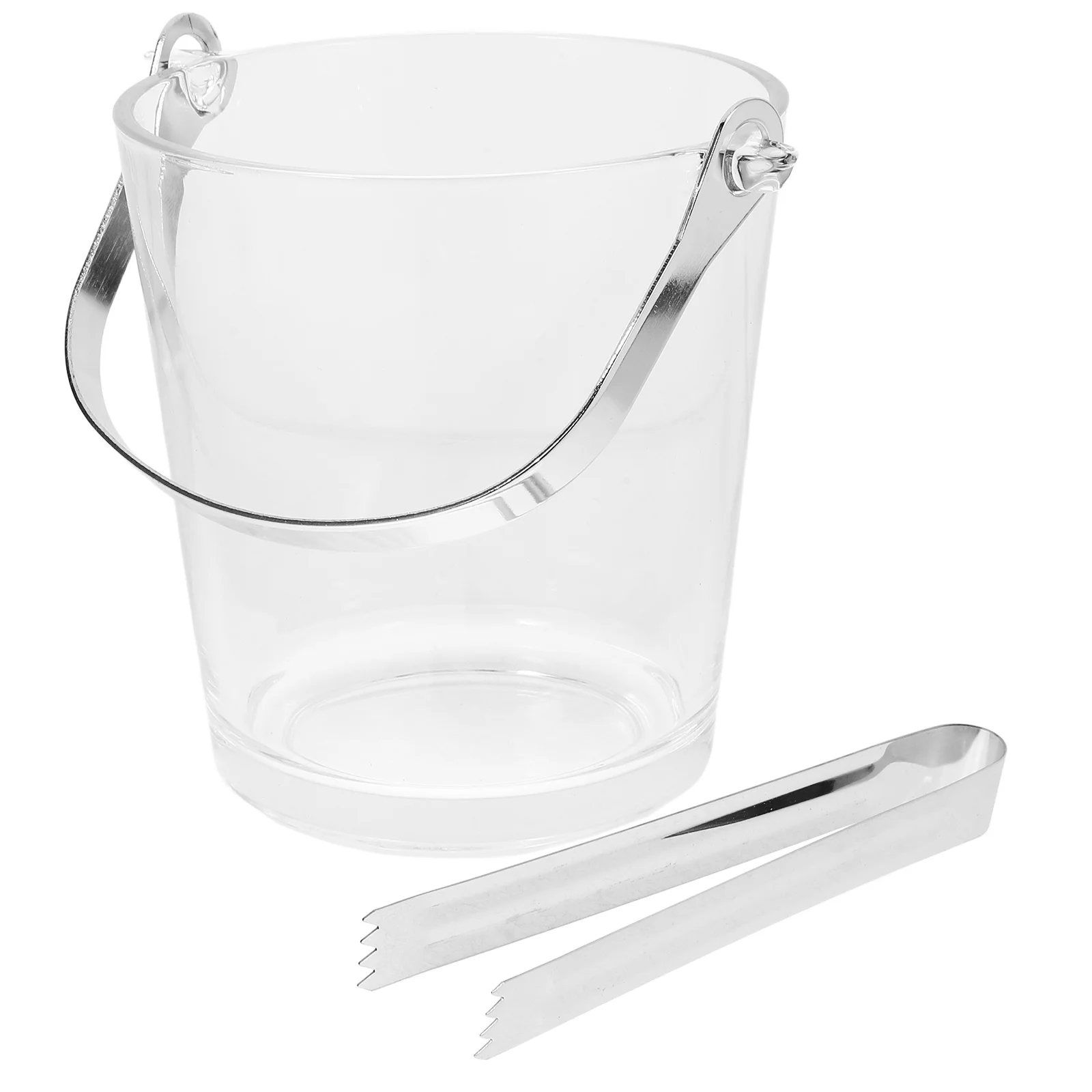 

1Set Ice Bucket Stainless Steel Glass Large Capacity Portable Party Bar Cocktail Holder Beer Bucket Bar Supply