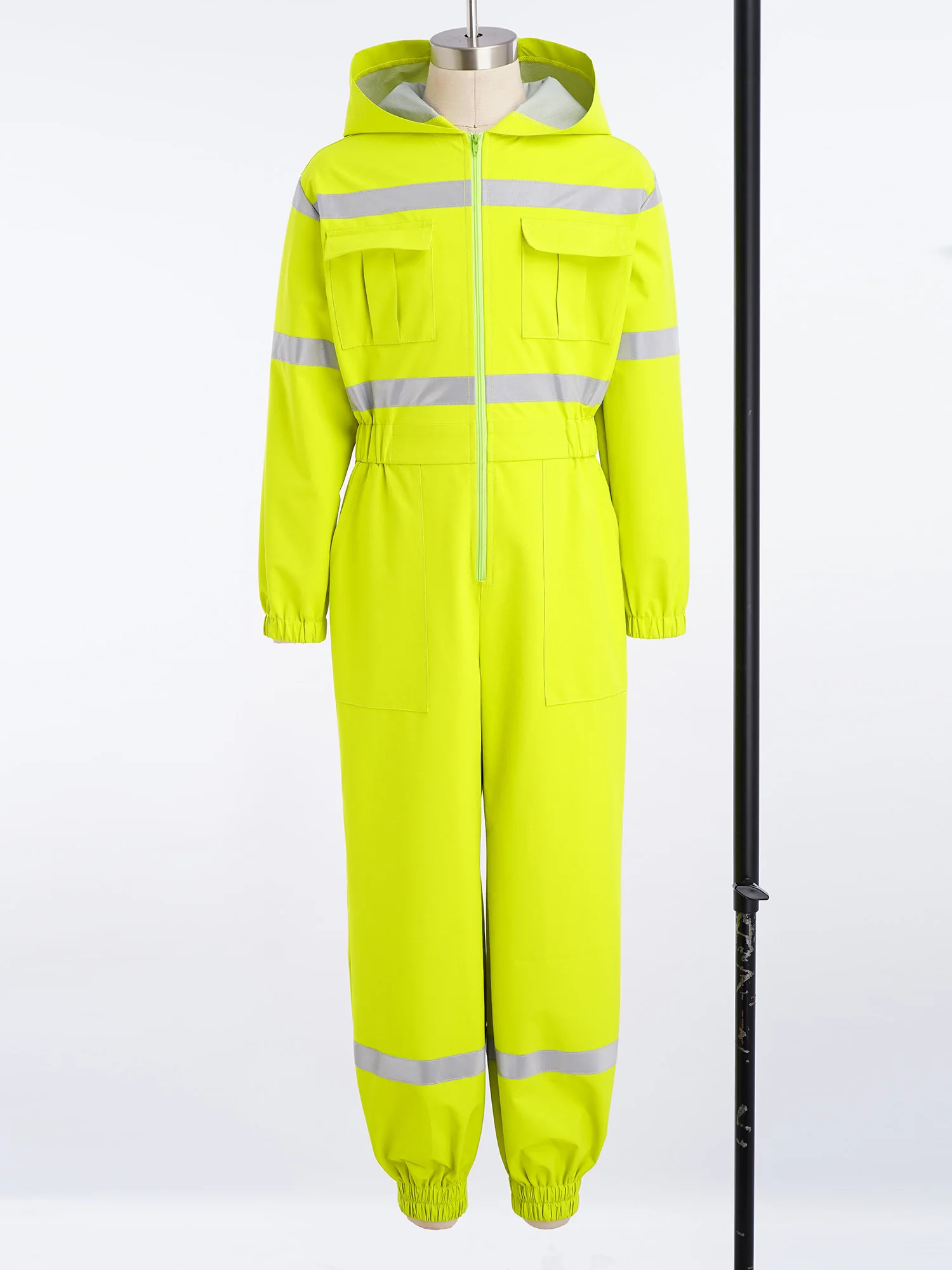 One-Piece Workwear Waterproof Machine Repair Coverall Hooded Jumpsuit for Kids Boys Girls Fishing Outdoor Activities Clothes - view 3