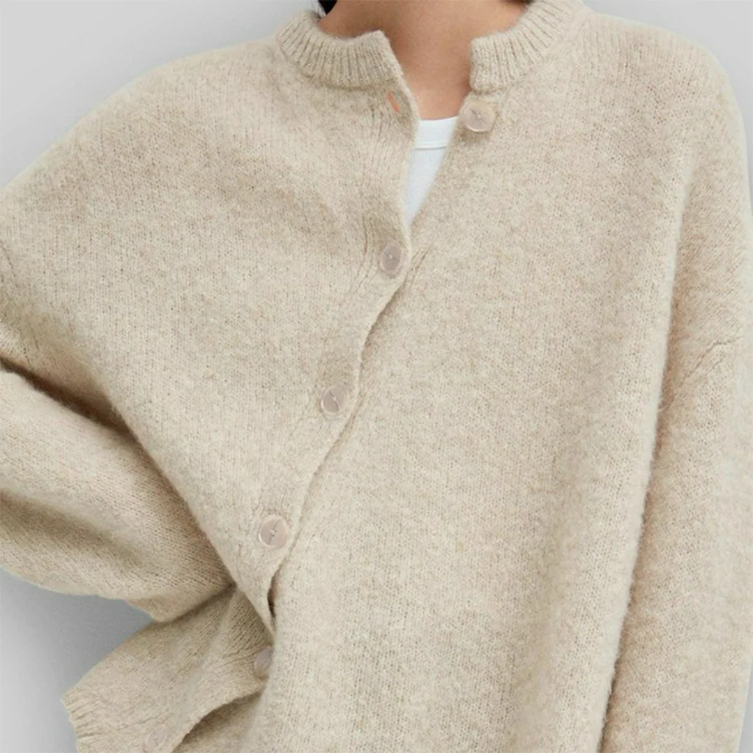 2025 outono/inverno moda suéter de manga comprida com gola assimétrica e bainha irregular para mulheres