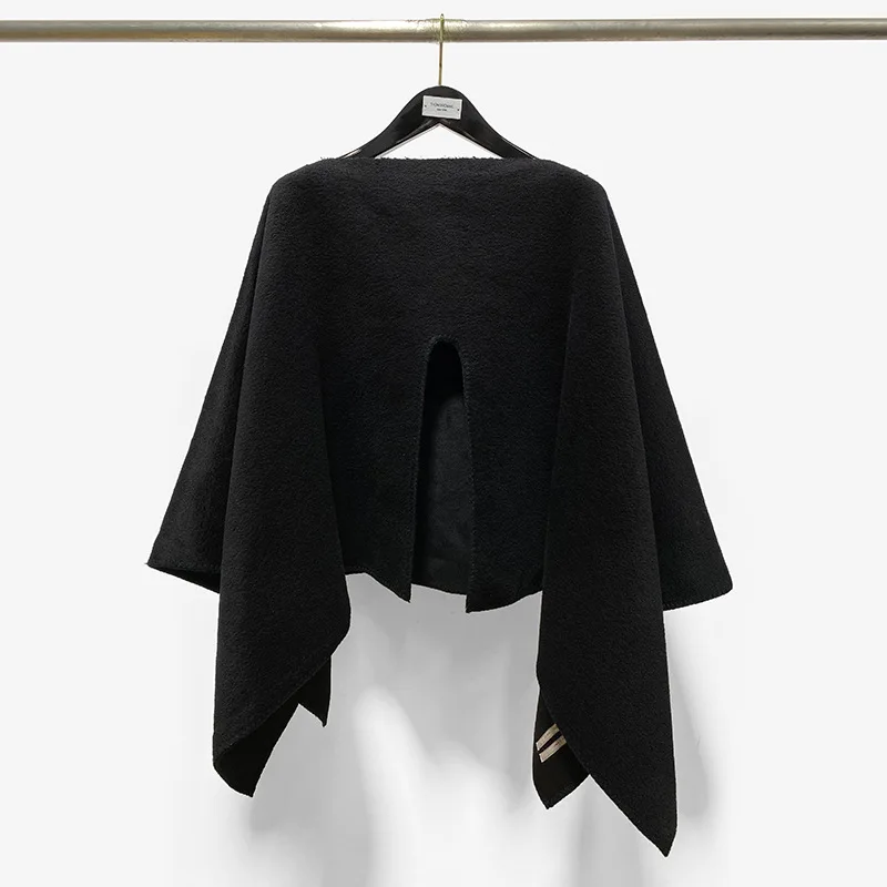 Owen seak Women Cotton Sweater Gothic High Street Clothing Spring Black Women Coats Sweater