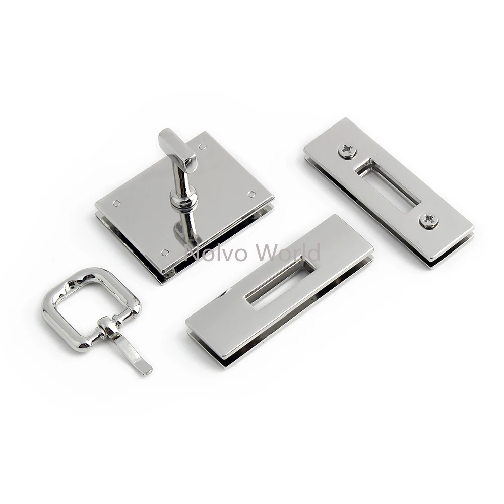 1/3/10Sets Silver Metal Bags Clasp Lock Eyelets Twist Locks For Shoulder Handbag Strap Purse Rivets Pin Buckle Ring Accessories
