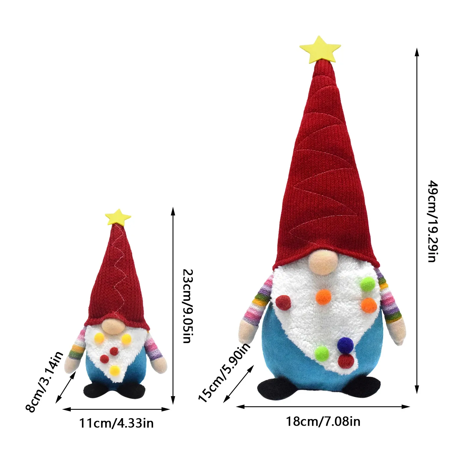 クリスマス用の顔のないドワーフ人形、かわいいルドルフの装飾品、装飾、子供への最高の贈り物、新しい、2024