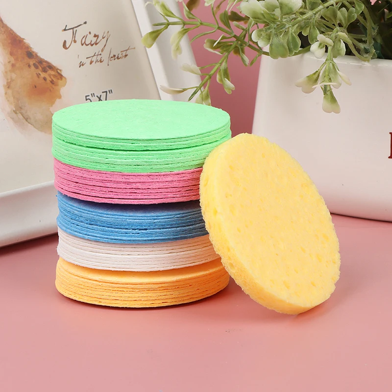 10Pcs Soft Facial Cleaning Sponge Pad Facial Washing Cleaning Compressed Cleanser Sponge Puff Spa Exfoliating Face Care