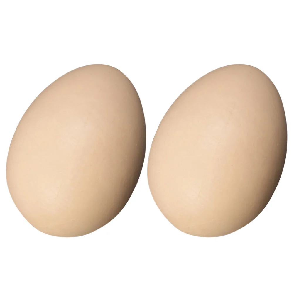 2 Pcs Imitation Eggs Fake Decorative Party Favors Personalized Painting Photo Props Model Pvc Chicken DIY Blank Child