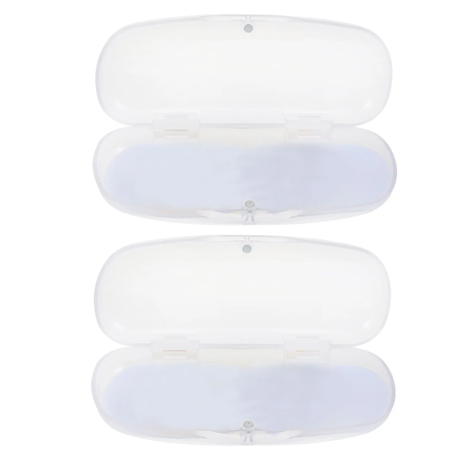 

2 Pcs Case Transparent Frosted Eyeglass Storage Box PVC Small Portable Frosted Eyeglass Storage Box Travel Spectacle Case