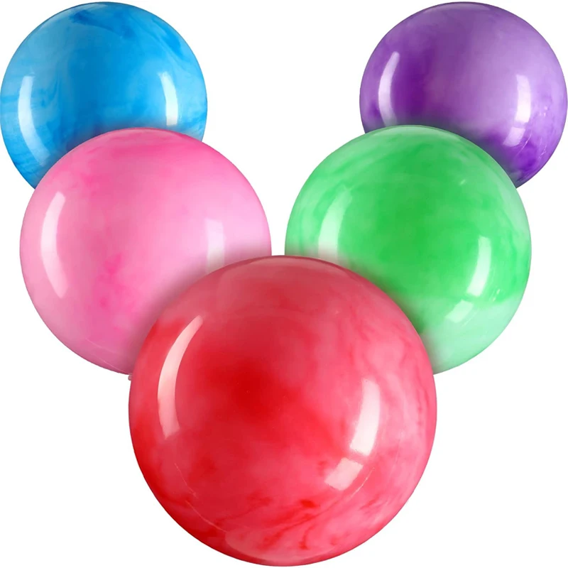 5PCS Marbleized Bouncy Balls 12Inch Inflatable Toys For Kids Party Carnival Park Beach Playground Backyard Indoor Outdoor Games